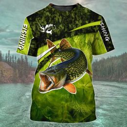 Men's T-Shirts Summer Mens T-shirt Carp Fishing 3D Print T-shirt Men Fashion T-shirts Kids Hip Hop Tops Tees Mens Clothing Y2k Tops Boy