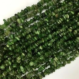 Loose Gemstones High Quality Natural Genuine Canada Green Jade Nugget Chip Beads Fit Jewellery 3x8mm 15" 05777