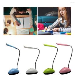 Table Lamps LED Desk Lamp Battery Operated Eye Protection Home Dormitory Library Office Reading Studying Light For Students Green