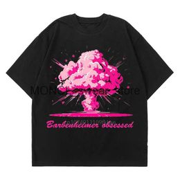 Women's T-Shirt Barbenheimer Women T-shirt Loose Big Size Black Aesthetic Pink Tops Summer Short Sleeve Graphic Plain Tee Premium O-neck ShirtH24131