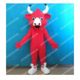 High Quality Custom Bull Mascot Costume Cartoon Character Outfit Suit Xmas Outdoor Party Festival Dress Promotional Advertising Clothings