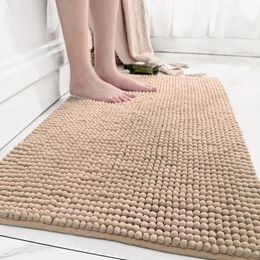 Chenille Thicken Super Water Absorbent Bath Mat Soft Comfortable Antislip Bathtub Side Carpet Rug Easy To Clean Bathroom Mats 240122