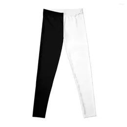 Active Pants Split Black And White Leggings Sport Set Women's Gym Sports Womens