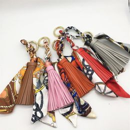 Classic Scarf Tassel Bag Pendant Fashionable Korean All-Match Women's Handbag Pendant Key Ring Car Hanging257x