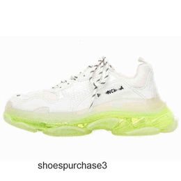 Designer Balencigs Fashion Casual Shoes Roller Skates Paris Lovers Daddy Ins2024 Super Fire Crystal Bottom Increased Thick Breathable Sports Q00K