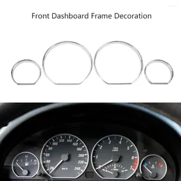 Interior Accessories 4PCS Dashboard Decoration Frame Auto Car Front Styling Cover Dash Dial Rings Bezel For BMW E46 Circle