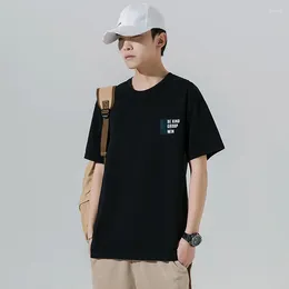 Men's T Shirts Short Sleeve T-shirt Cotton Korean Version Youth Crewneck Top Undershirt Plus-size Trendy Brand