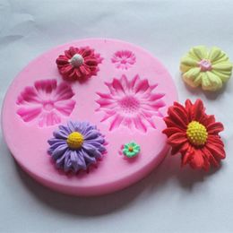 Baking Moulds 3D Daisy Flower Silicone Molds Fondant Craft Cake Candy Chocolate Ice Pastry Tool Mould Tools