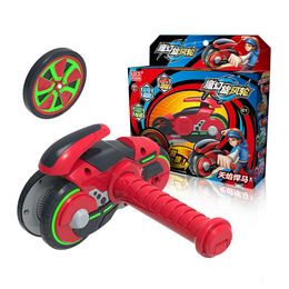 est Magic Gyro Infinite Cyclotron Speed Up Wheel Gyroscope Toy with Motorcycle Launcher Spinning Top Toys for Children Gift 240130