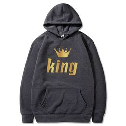 Mens Women Hooded Hoody Queen King Letter Printed Fashion Men's And Women's Couple Clothes Designer Hoodies Spring Light Thin Sweatshirts Pullover 145