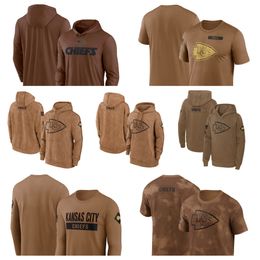 Hoodie Kansas'''city''chiefs''men Youth''brown 2023 Salute to Service Club Pullover Hoodie