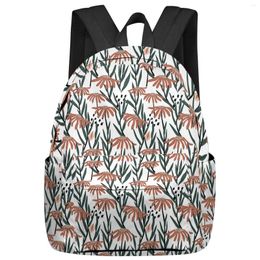 Backpack Flower Pattern Daisy Minimalist Student School Bags Laptop Custom For Men Women Female Travel Mochila