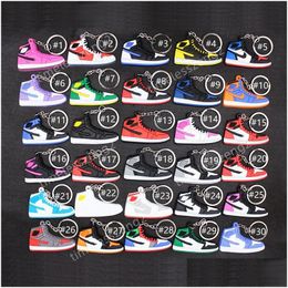 Keychains & Lanyards Mti-Styles Fashion Designer Mini Sneaker Keychain Brand Sport Shoe Key Chain Men Women Kids Ring Creative Gift D Dhpeo