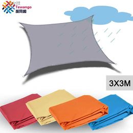 Shade Tewango Waterproof Sun Shade Sail 3x3m ARC Rectangle UV Block Net Garden Awning Shelter Canopy Portable Outdoor Camping Fabric YQ240131