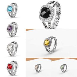 wedding ring Topaz Fashion Jewelry Designer Diamond 18k gold rings Love White Silver for Women Elegant Zircon Classic Hoop Ladies 304R