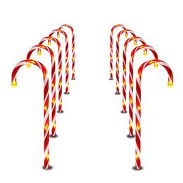 Christmas Decorations Candy Cane Pathway Lights Christmas Year Holiday Outdoor Garden Home Light Navidad 2021239c