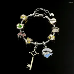 Charm Bracelets Anime Attack On Titan Bracelet Legion Beads Ackerman Key Pendant DIY Bangle Jewellery For Fans Decoration Accessories Gifts