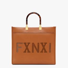 Handbag Tote Bag Sunshine Embossed Logo Sunlight Bag Large Capacity Genuine Leather Material Large Size Unisex