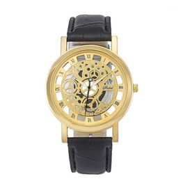 Wristwatches 2021 Fashion Dress Leather Strap Watch Big Dial Men Business Casual Clock Skull Relogio Masculino For Male &boy1247g