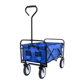 US STOCK DHL Blue Folding Wagon Garden Shopping Beach Cart Collapsible Toy Sports Cart Red Portable Travel Storage Cart 300m