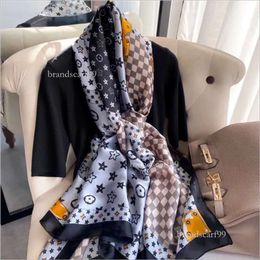 Designer Silk scarf foe women men Classic L Letter high Quality Soft Headband Scarves stole Accessories monogram print