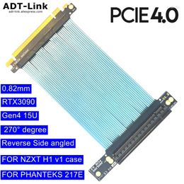 Computer Cables PCIe 4.0 X16 Riser Cable 270 Degree 30cm For NZXT H1 V1 Case PHANTEKS 217E GPU Video Card Extension