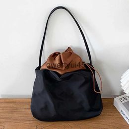 Shoulder Bags Nylon Clot Drawstring Bucket For Women Luxury Designer andbags And Purses 2023 New In Fasion Wit Inner Pocket SoulderH24131