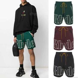 Designer trendy rhuedes shorts swimming knee length hip-hop high street sports plus size Men stretch training beach pants ACTG