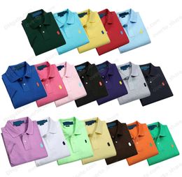 Mens Polos Small pony Ralph Men short sleeve Tee Cotton Business laurens polo Shirts Casual 88