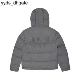 Trapstar Puffer Hooded London Decoded 2.0 Ice Blue Jacket Embroidered Lettering Hoodie Winter Coat 31 TFCC