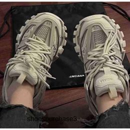 Designer Balencigs Fashion Casual Shoes Roller Skates Third Generation Paris Track3 Milk Tea Brown Daddy Men's Women's Heightening 2 6C5O