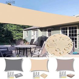 Shade Waterproof Sun Shelter Sunshade Protection Shade Sail Awning Camping Shade Cloth Large For Outdoor Canopy Garden Patio 3x5m 4x5m YQ240131