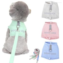 Dog Apparel Cat Vest Summer Pet Clothes With Leash Soft Puppy For Small Meidum Dogs French Bulldog T-shirt Chihuahua Shirt Bichon