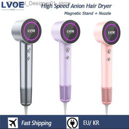 Hair Dryers High Speed Anion Hair Dryer Wind 65m/s 1600W 2 Minute Quick Dry Professional Hair Care Negative Ionic Blow Dryer Q240131