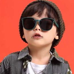 Sunglasses 3-12 Years Kids Polarised Sunglasses Boys Cool Girls Soft TPEE Frame Cat Eye Design Fashion Sun UV400 Protection Oval Glasses YQ240131