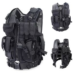 Upgrade 1000D Encryption Double Mesh Durable Tactical Molle Airsoft Vest Adjustable Hunting CS Combat Paintball Military Gear 240125