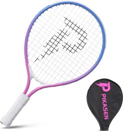 PIKASEN 17 Kids Tennis Racket Starter Kit for Aged 24 Years Old with Shoulder Strap Bag Mini Toddler Raquet 240124