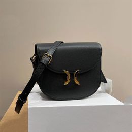 Crossbody Women Shoulder Bags outline of the saddle Handbag Purse Shopping Underarm Bag Sac Plain lady Real leather Fashion letter228M