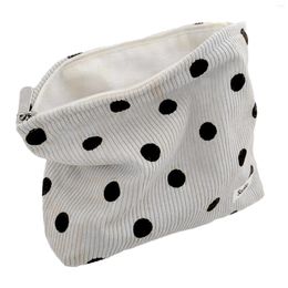 Cosmetic Bags Purse Makeup Bag Handbag Aesthetic Polka Dot Travel Large Capacity Storage Portable Cute Pouch Organizer Soft Corduroy