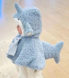 Jackets Baby Children's Plush Cloak Three-dimensional Big Tail Fish Treasure Cartoon Shark Thickened