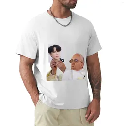 Men's T Shirts Pope Holding Changbin T-Shirt Graphic Tees Black Shirt Plain Anime Mens Big And Tall