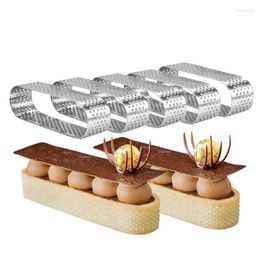 Baking Moulds French Perforated Tart Ring Mold Heat-Resistant Mousse Cake Circle For Kitchen Pastry Decoration Tools