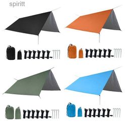 Shade 3*2.9M Tarp Tent Awning Waterproof Shade Ultralight Garden Canopy Outdoor Camping Beach Sun Shelter Hammock Cloth Picnic Mat YQ240131