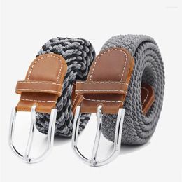 Belts 105cm Knitted Woven For Men Women Jeans Waistbelt Casual Unisex Male Pants Waist Strap Pin Buckle Braided Stretch