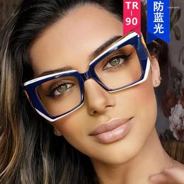Sunglasses Irregular Flat Mirror Anti Blue Light Eye Frame Personalised Avant-garde Eyeglass Instagram From Europe And America