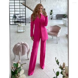 Men's Suits Chic Notch Lapel Single Breasted Woman 3 Piece Fashion Formal Casual Office Lady Clothing Pants Sets (Blazer Vest Pants)