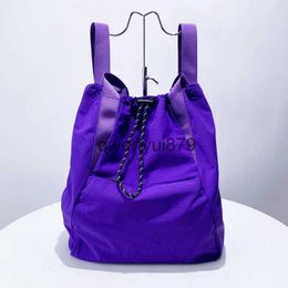 Backpack Style Nylon Drawstring Backpack Bags For Women Luxury Designer andbags Purses 2024 New In Casual Travel Contrasting Colours SoulderH24131