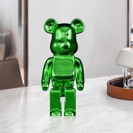 Decorative Objects Graffiti 27cm Violent Figurines Bearbrick Miniatures Bear Doll Statue And Sculpture Living Room Bedroom Bookcase Home Decoration