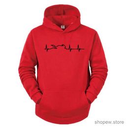 Men's Hoodies Sweatshirts Heart Electrocardiogram Of Motorcycle Race Players men male Cotton large mens sweater Hoodie S 3XL