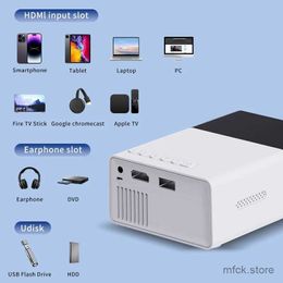 Projectors Projector Portable Mini projector LED full HD support HDMI USB Video Projector High Quality With Bracket